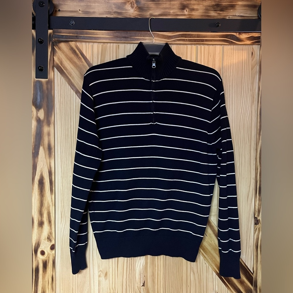 EUC Men’s J Crew Quarter Zip Sweater Blue M
